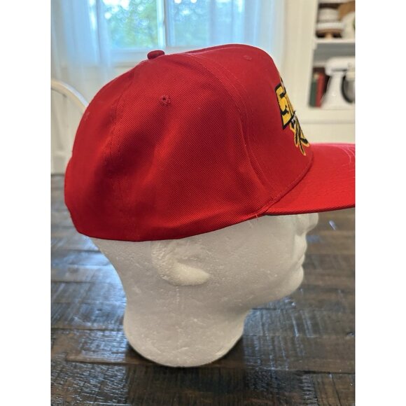 Vintage Snap On Racing Hat Snapback Embroidered Cap Red White Yellow 90s Nascar - Picture 4 of 7